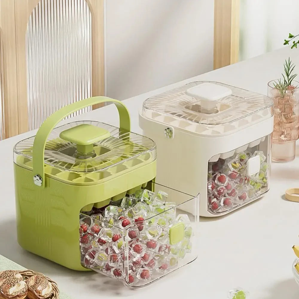 Transparent Ice Cube Storage Box