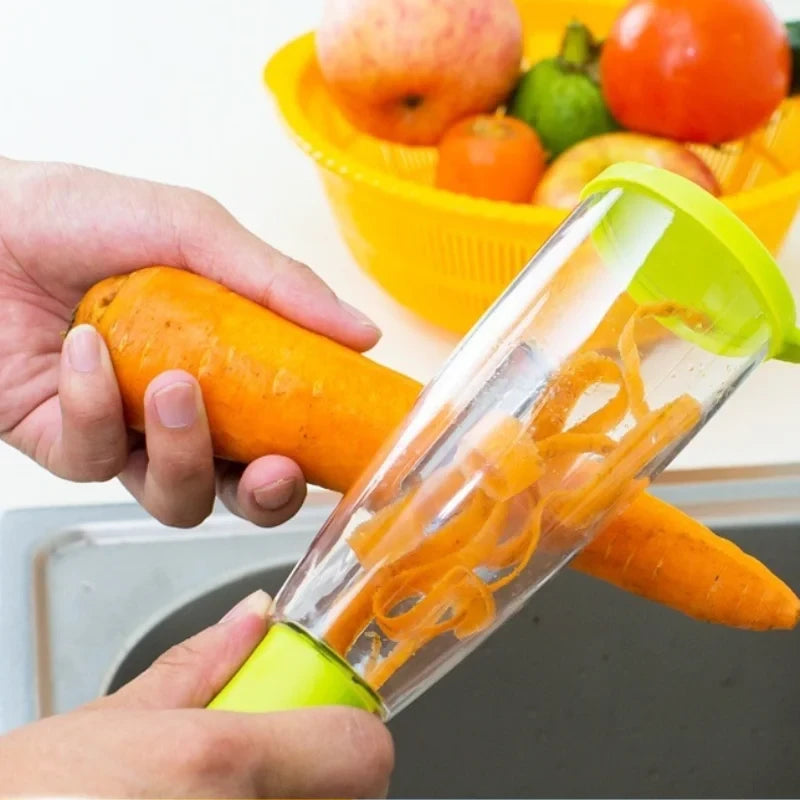 Vegetable Peeler with Waste Container