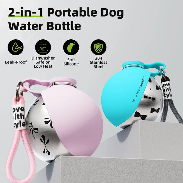 PawHydrate Compact Travel Water Bottle