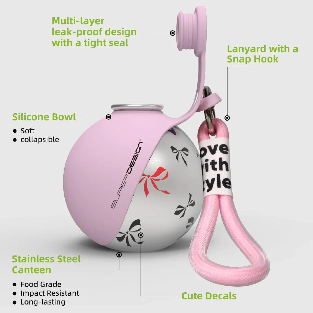 PawHydrate Compact Travel Water Bottle